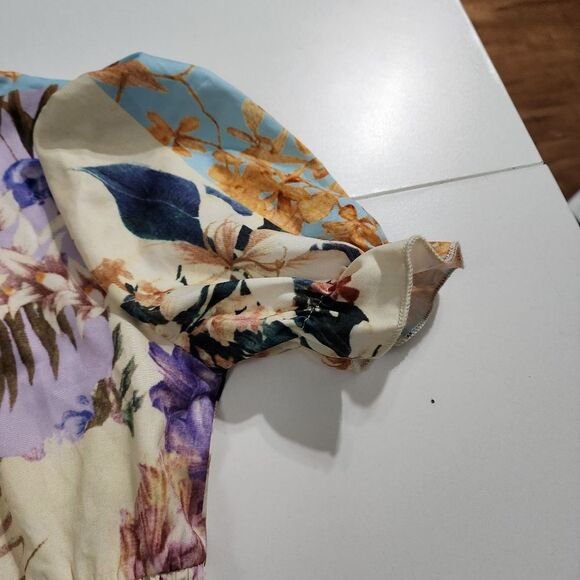 Girls Jungle Parrots Floral Colorful Polyester Lightweight Dress Size 6 - Picture 5 of 12